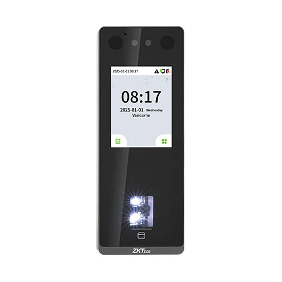 ZKTeco SenseFace 3A AI Based Facial Recognition & Multi-Biometric Access Control Terminal with Video Intercom Capability & Adapter (WiFi)