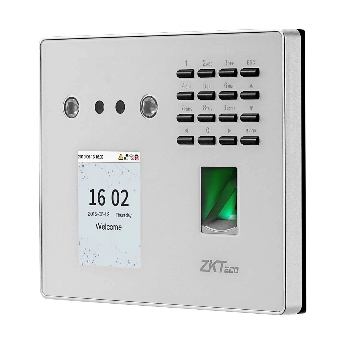 ZKTeco MB560-VL Linux-Based Hybrid Biometric Time & Attendance and Access Control Terminal with Visible Light Facial Recognition without Adapter
