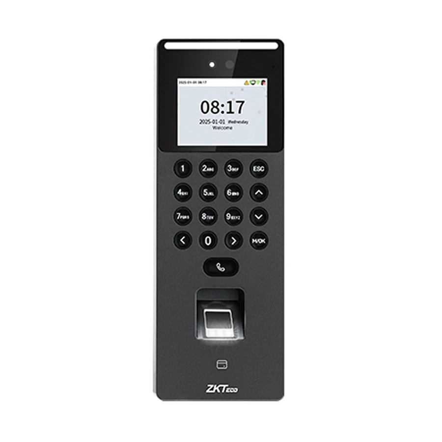 ZKTeco SenseFace 2A Facial Recognition & Multi-Biometric Access Control Terminal with Video Intercom Capability & Adapter (WiFi)