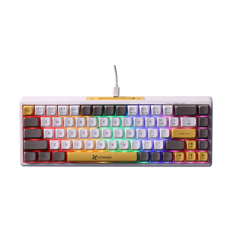 Xtreme KM71G Wired ( Switch) White (Yellow+White+Grey) Mechanical Gaming Keyboard