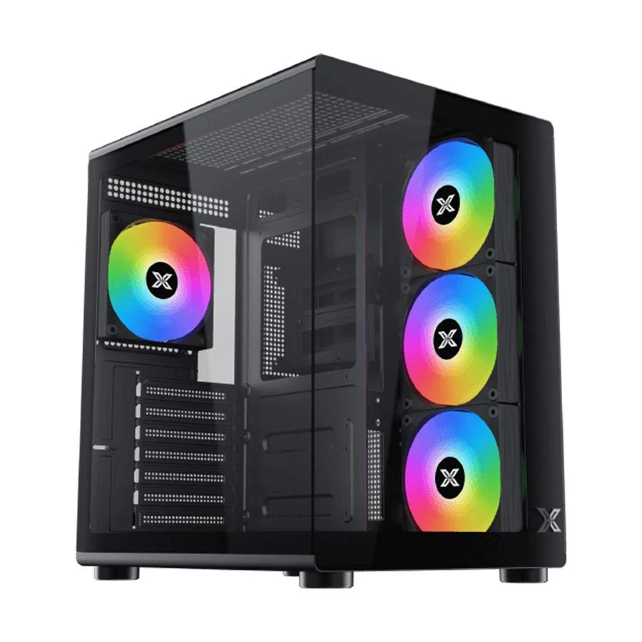 Xigmatek Aqua Compact Air Mesh Mid Tower (Tempered Glass Side Window) ATX Gaming Desktop Casing