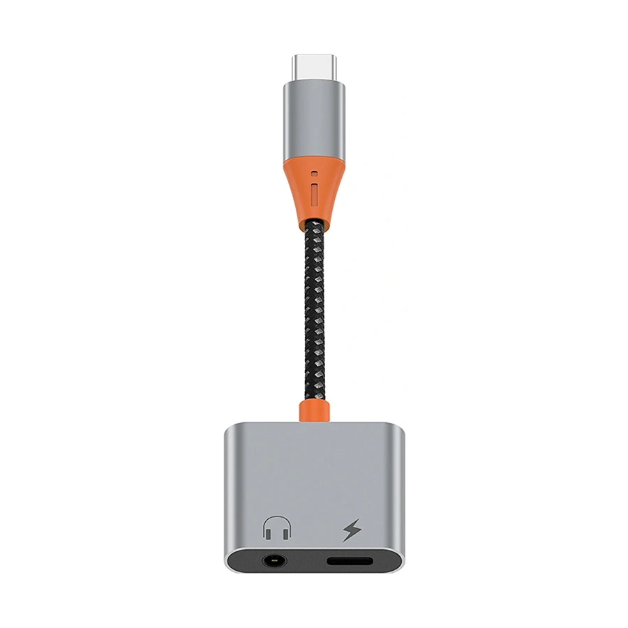 WiWU Type-C Male to Type-C & 3.5mm Female Multiport Converter # LT10