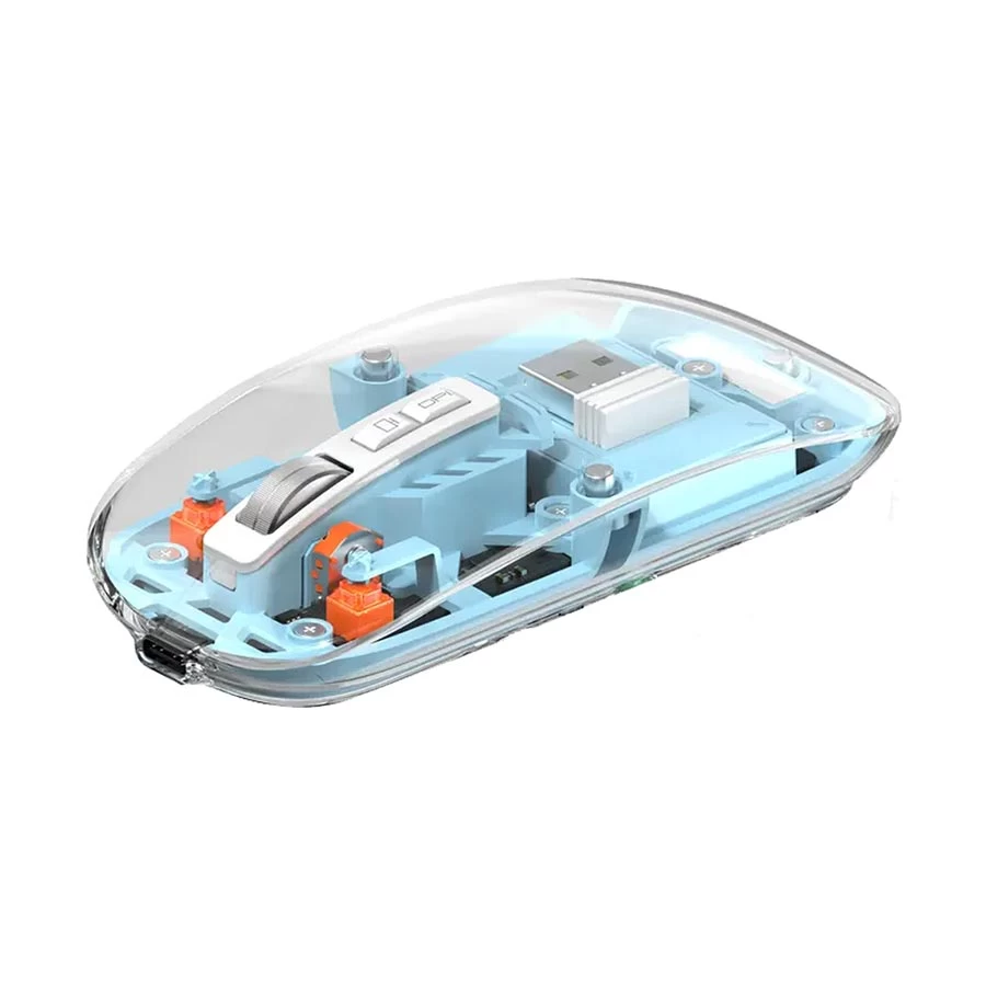 WiWU WM105 Silent Wireless Rechargeble Battery Transparent Mouse