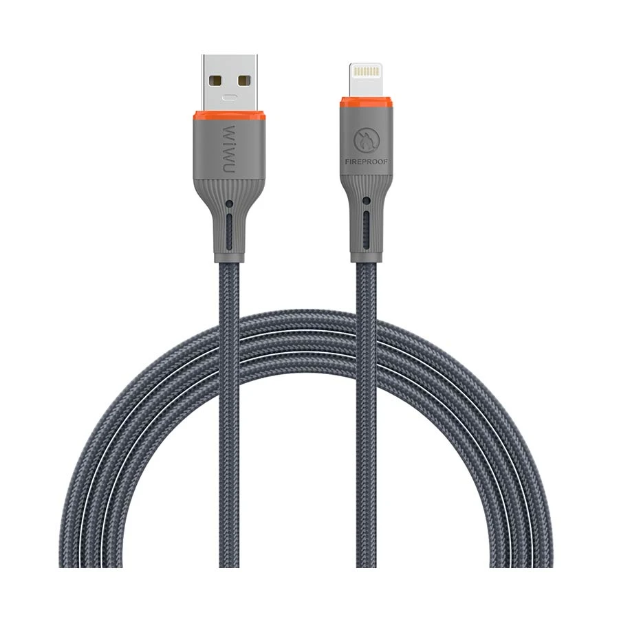 WiWU FlameGuard USB Male to Lightning Male, 1.2 Meter, Charging & Data Cable #Wi-C095