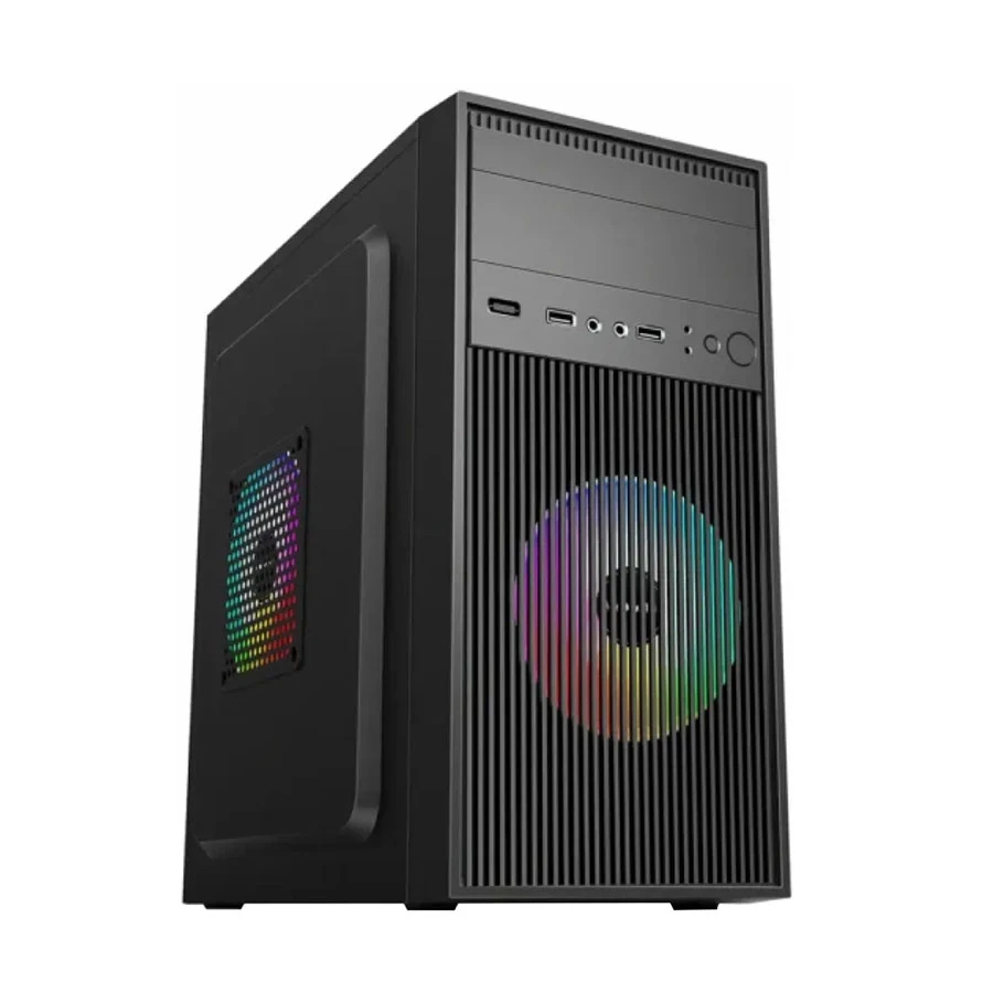 Wintech Pro Box Mesh V1 BK Mini Tower Micro-ATX Desktop Case with 3 Fan