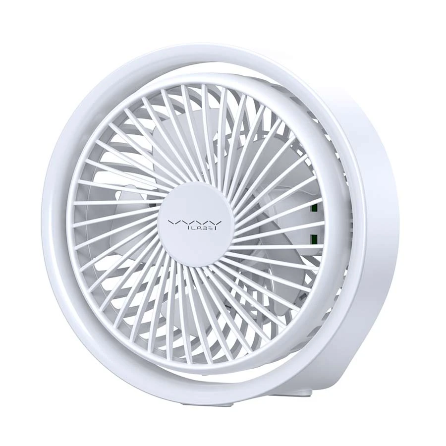 Vyvylabs D04 Portable Desktop Fan with LED light #VKD04-WH (6.5W, 1800mAh)