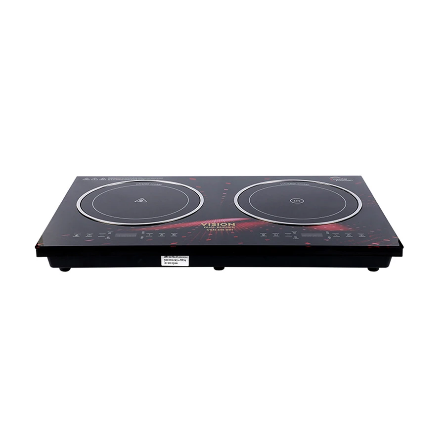 VISION DB001 4400W (2200W+2200W) Red Dual Burner Induction & Infrared Cooker
