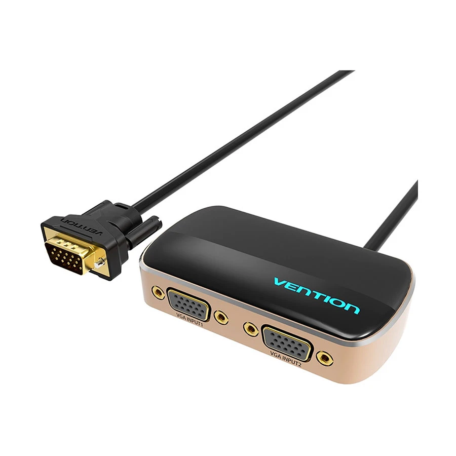Vention DBCBF VGA Male to Dual VGA Female, 1 Meter, & Gold Converter # DBCBF (2 In 1 Out, Switcher)