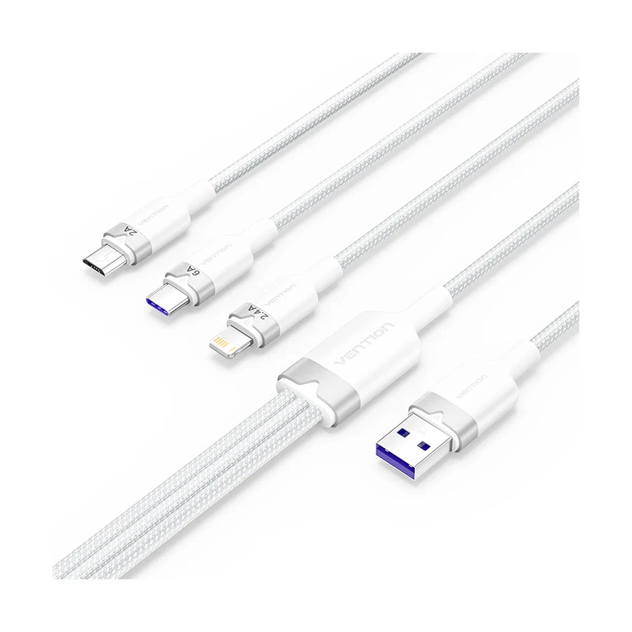 Vention CTRWG 3-in-1 USB Male to Type-C, Micro USB & Lightning Male, 1.5 Meter, Cable # CTRWG
