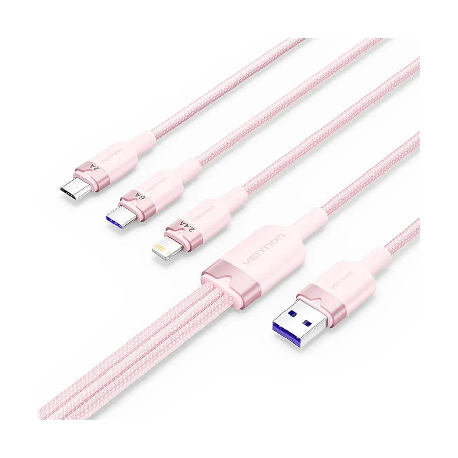 Vention CTRPG 3-in-1 USB Male to Type-C, Micro USB & Lightning Male, 1.5 Meter, Cable # CTRPG