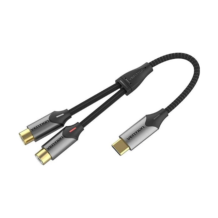 Vention BGVHF USB Type-C Male to 2 RCA Female 1 Meter Audio Cable #BGVHF
