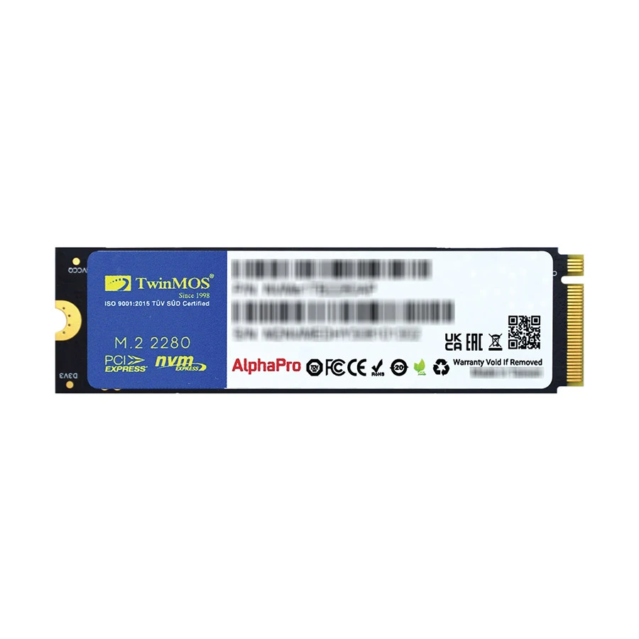 TwinMOS Alpha Pro 256GB M.2 2280 PCIe NVMe Gen.3 SSD #NVMEEGBM2280-5Y / NVMe256GB2280AP-5Y (3600MB/s & 3250MB/s)