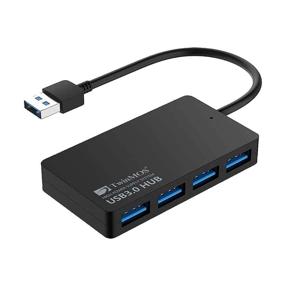 TwinMOS 4 Port USB 3.0 Square Metal HUB #EZEEHUB-34L-M