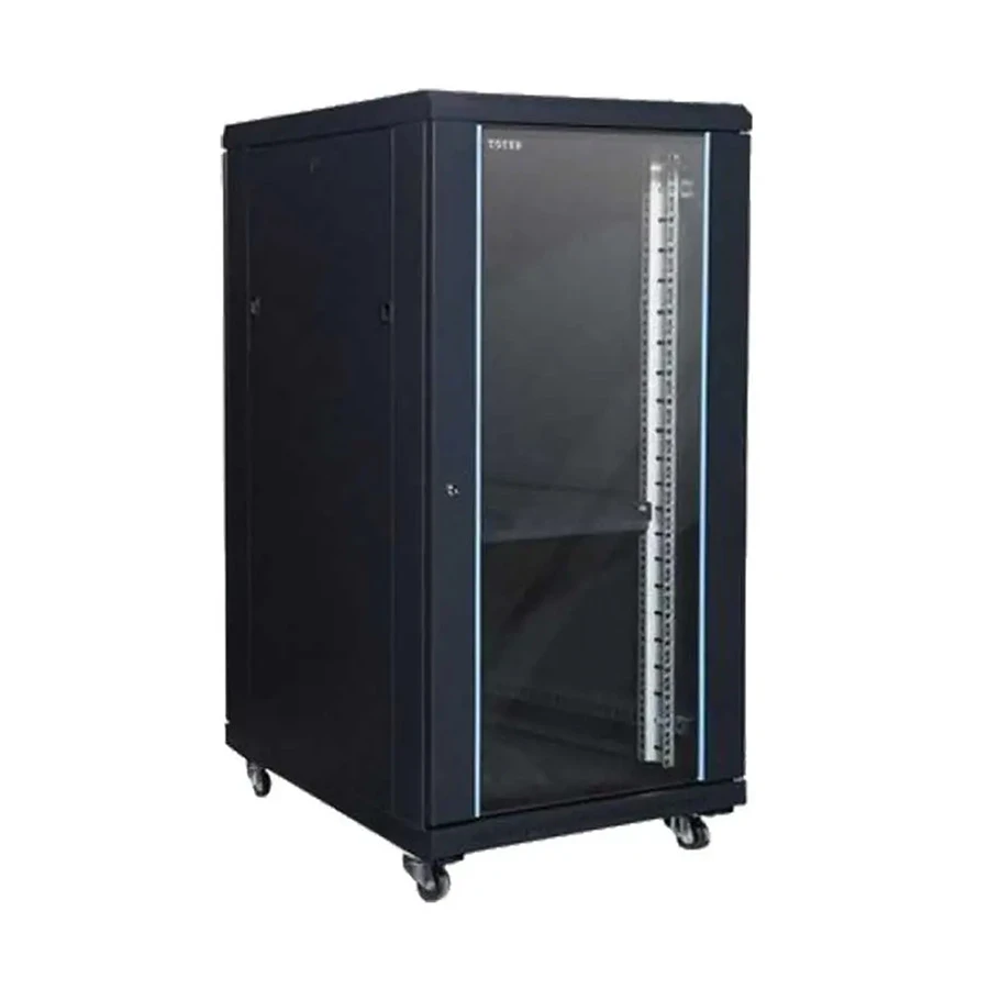 Toten 12U 600x450 Close Rack Wall Mounted Server Cabinet and Tempered Glass Door Round Lock with 2 x Fans, 6-Port PDU #W2.6412.9001