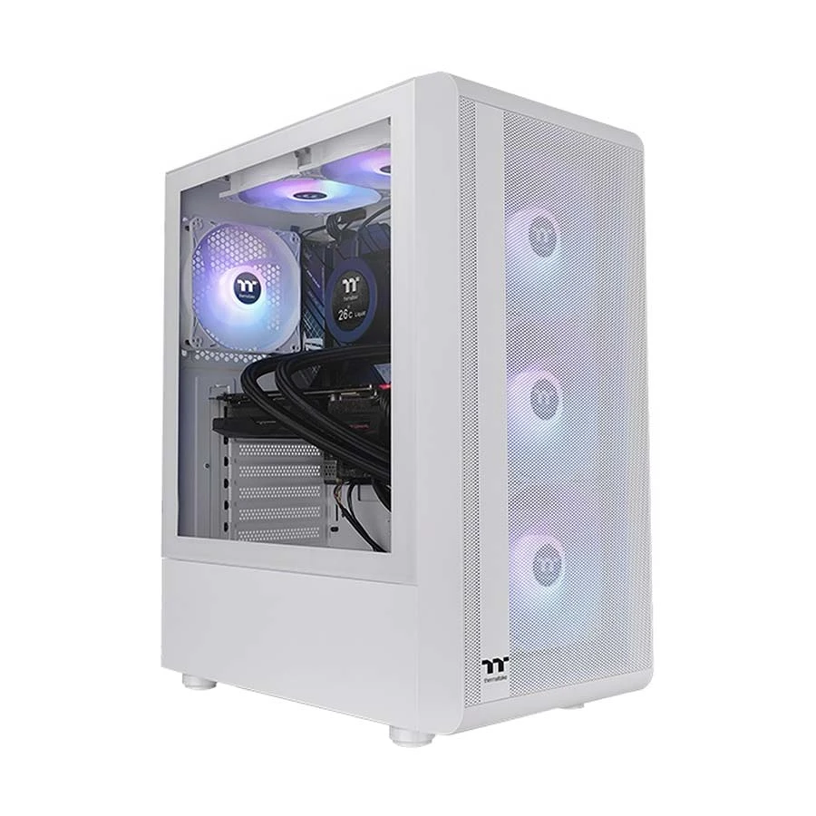 Thermaltake S200 TG ARGB Mesh Mid Tower Snow ATX Gaming Desktop Case #CA-1X2-00M6WN-00