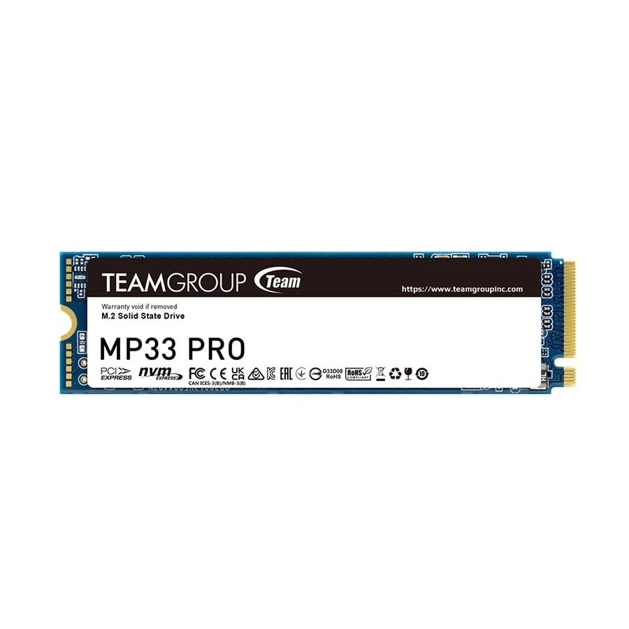 TEAM MP33 PRO 512GB M.2 2280 NVMe PCIe Gen 3.0 x4 SSD #TM8FPD512G0C101