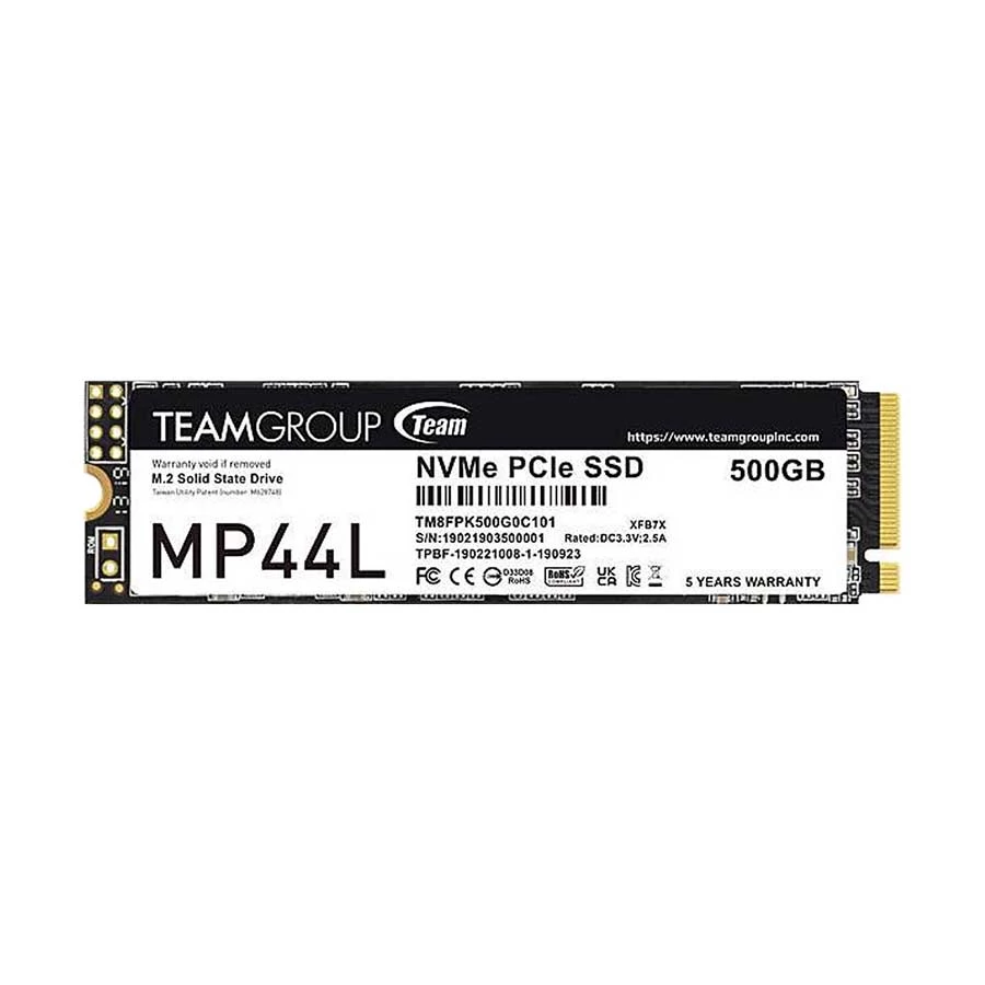 TEAM MP44L 500GB M.2 2280 Nvme PCIe Gen 4 x4 SSD #TM8FPK500G0C101