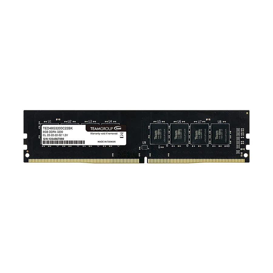 TEAM 8GB DDR4 3200MHz Desktop RAM #TED48G3200C22BK
