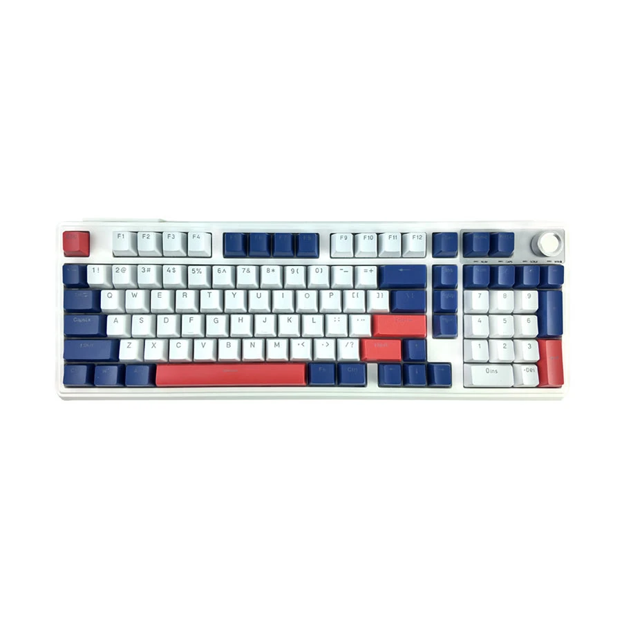 T-WOLF T78 RGB Tri Mode ( Switch) White Mechanical Gaming Keyboard