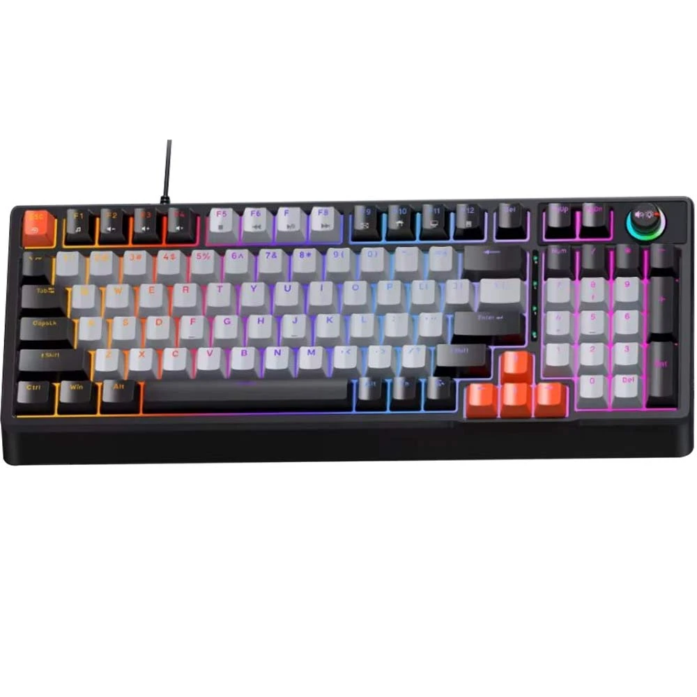 T-WOLF T50 RGB Wired ( Switch) Gray & Black Mechanical Gaming Keyboard