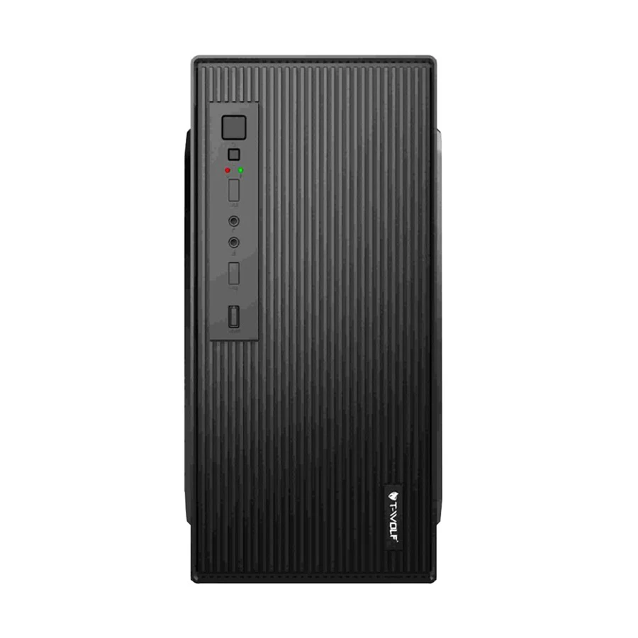T-WOLF SHADOWCORE Mid Tower Micro-ATX Office Desktop Case with Standard PSU