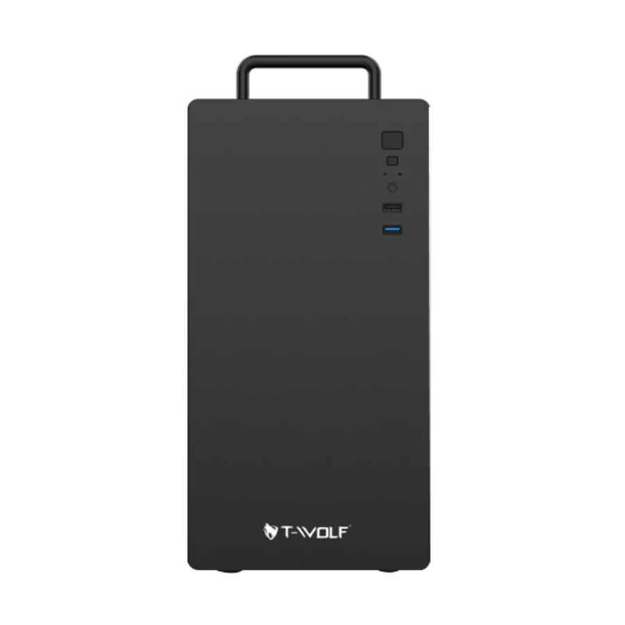 T-WOLF Ironcore Office Mid Tower Micro-ATX Desktop Case with Standard PSU