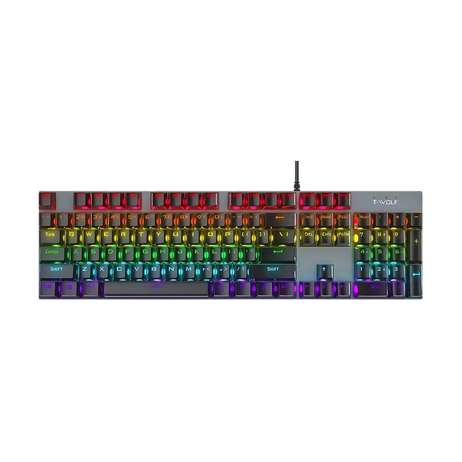 T-WOLF T17 RGB Wired ( Switch) Black Mechanical Gaming Keyboard
