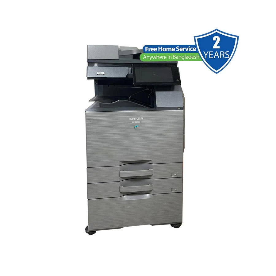 Sharp BP-50M55 Multifunction Monochrome Photocopier (55ppm, Auto Duplex, LAN) with Extra Cassette & Principal Trolley- Two Years Free Home Service Anywhere in Bangladesh