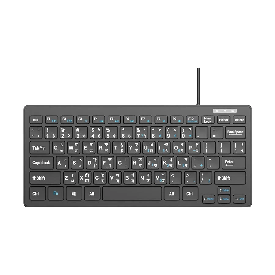 PC Power PCK-126 Wired Mini Multimedia Keyboard with Bangla