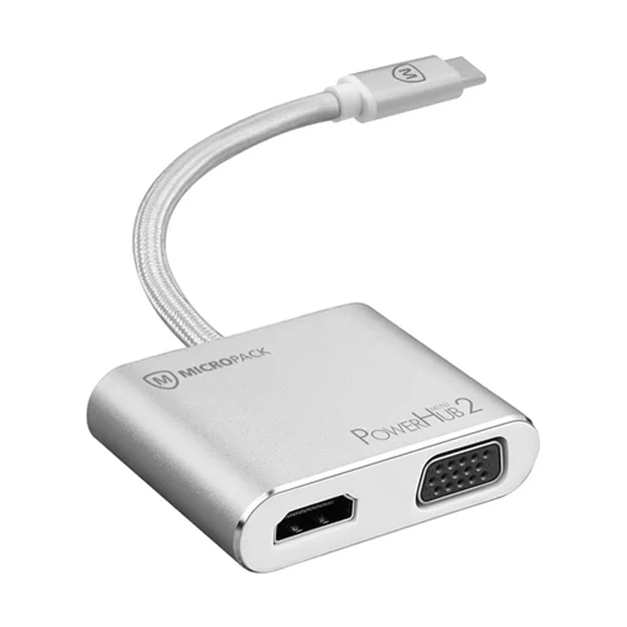 Micropack Type-C Male to USB, Type-C, HDMI & VGA Female Multiport Converter # MDC-4V