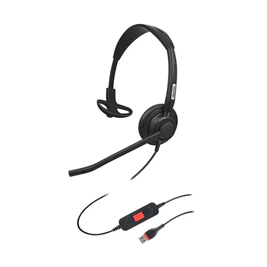 Inbertec UB815M Wired USB & USB-C Noise Cancelling Professional Mono Headphone
