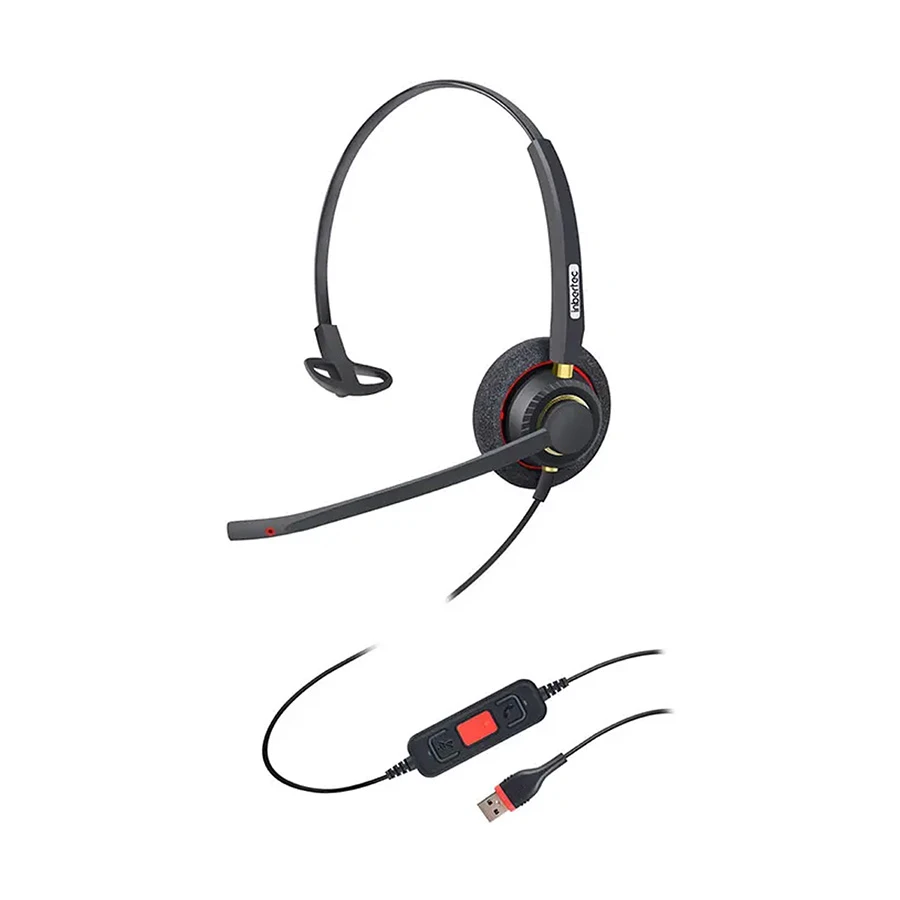 Inbertec UB805M Mono Wired USB Noise Cancelling Headphone