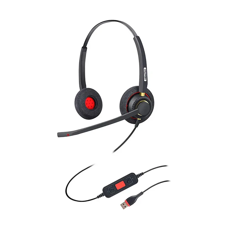 Inbertec UB805DM Duo Wired USB Noise Cancelling Headphone