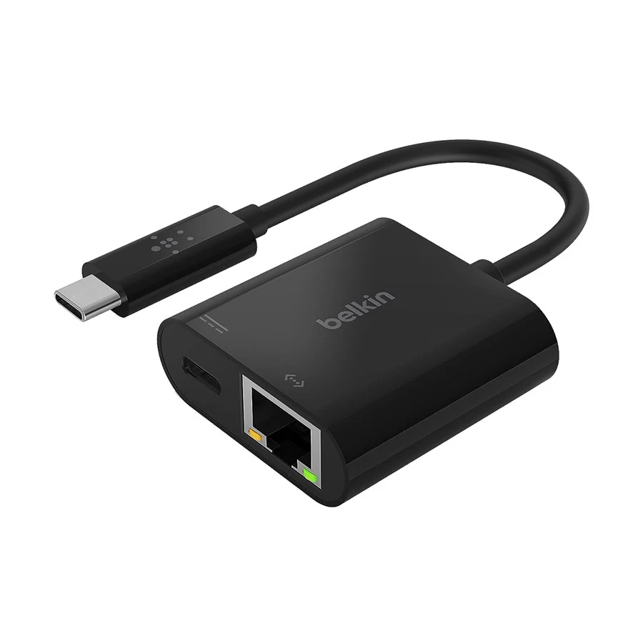 Belkin INC001btBK Type-C Male to Type-C & LAN Female Multiport Converter #INC001btBK